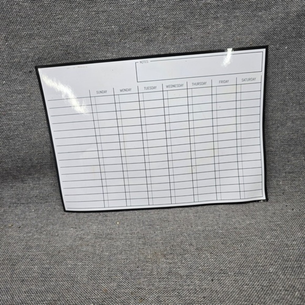 Magnetic Weekly Calendar Dry Erase Fridge Planner 17x12 White Good
